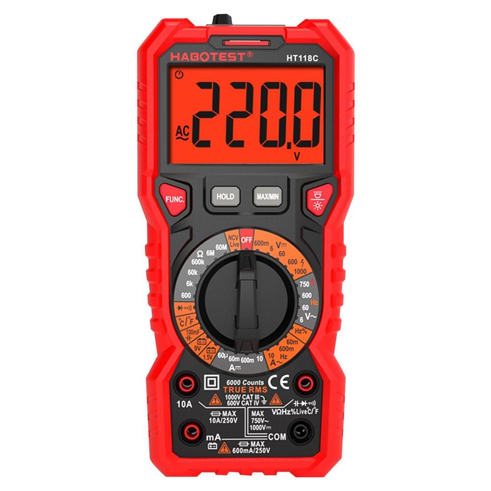 HT118C Digital Multimeter Manual Range Multi-meter