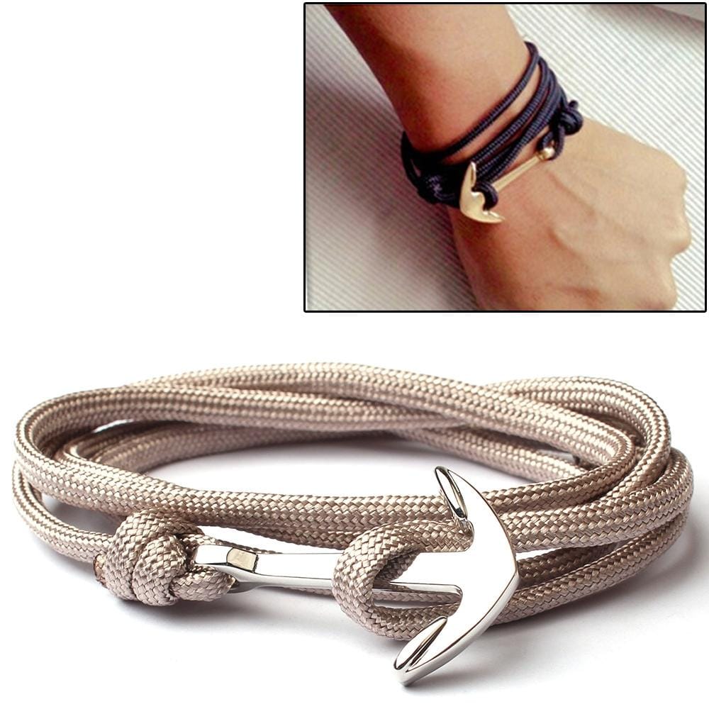 Alloy Anchor Charm Multilayer Leather Friendship Bracelets (Style7)