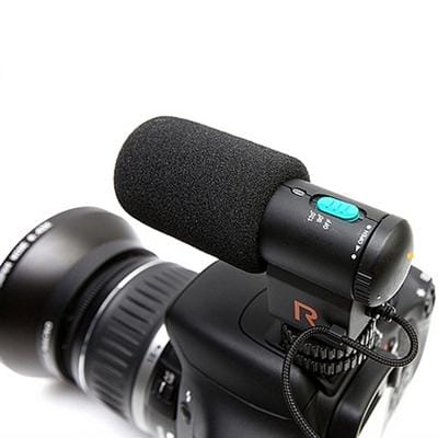 Mic-109 Directional Stereo Microphone with 90 / 120 Degrees Pickup Switching Mode for DSLR & DV Camcorder (Black)