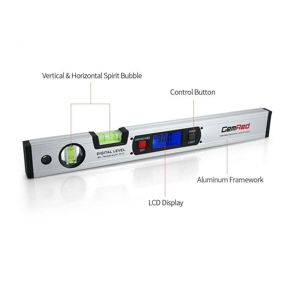 GemRed Digital Level Spirit Level Angle Finder with Magnetic