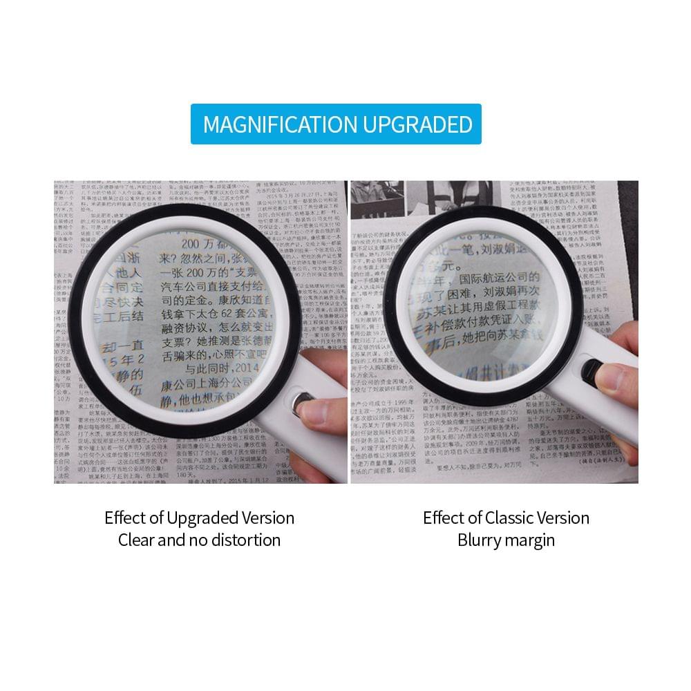 30X Handheld Magnifier High Definition with 13X Lights Lamp