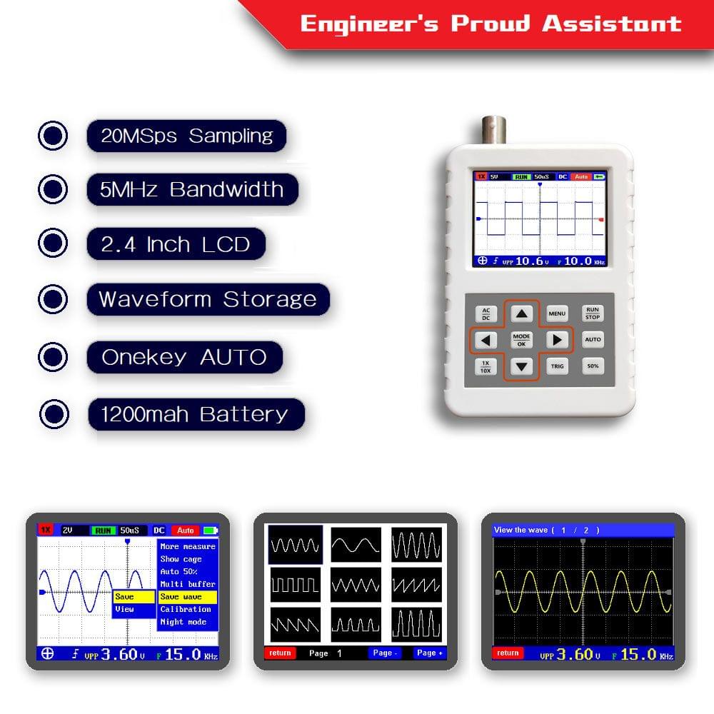 DSO PRO 2.4" Color Display Screen Handheld Portable Digital
