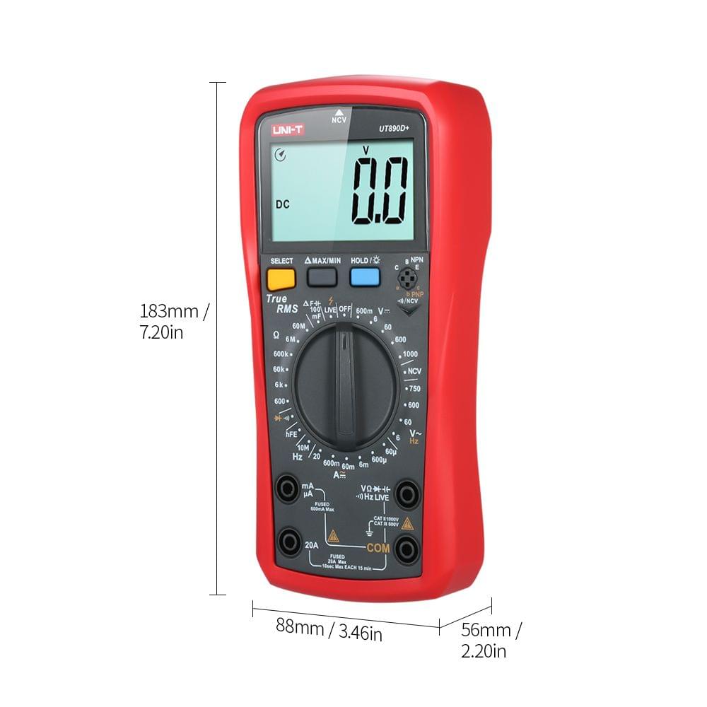 UNI-T UT890D+ Digital Multimeter True RMS Handheld Mini