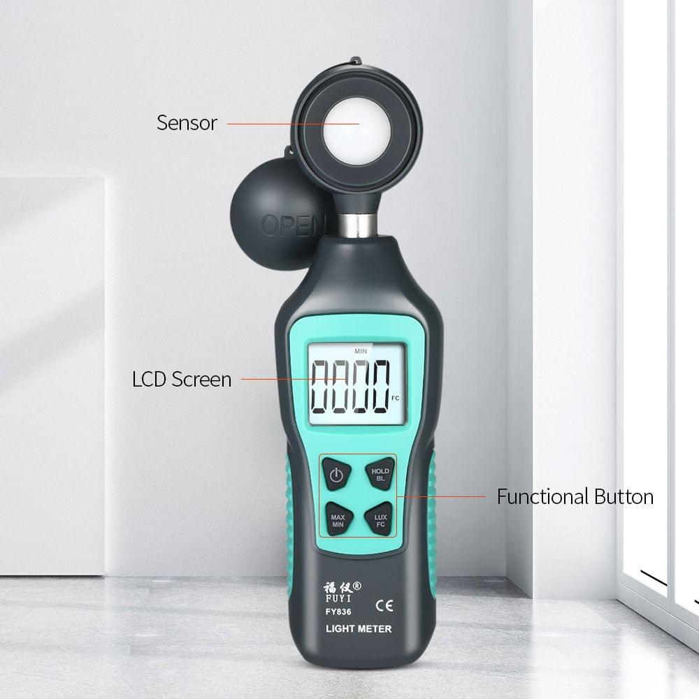 FUYI FY836 Mini Digital Lux Meter LCD Display Handheld