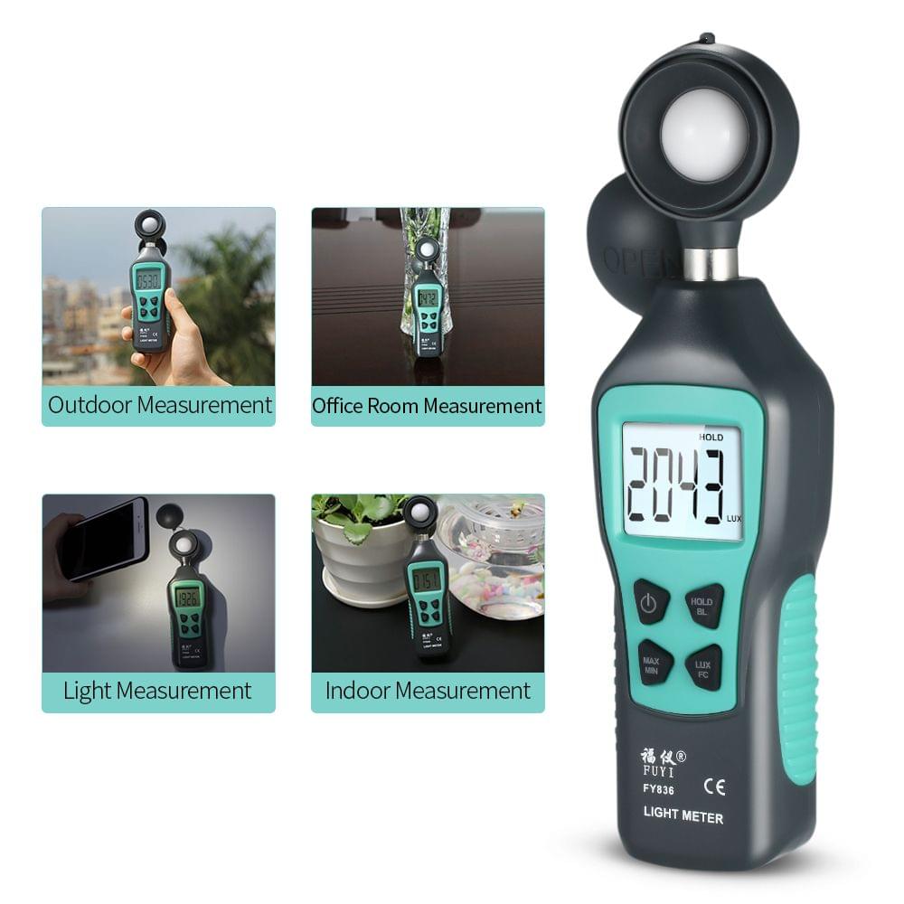 FUYI FY836 Mini Digital Lux Meter LCD Display Handheld