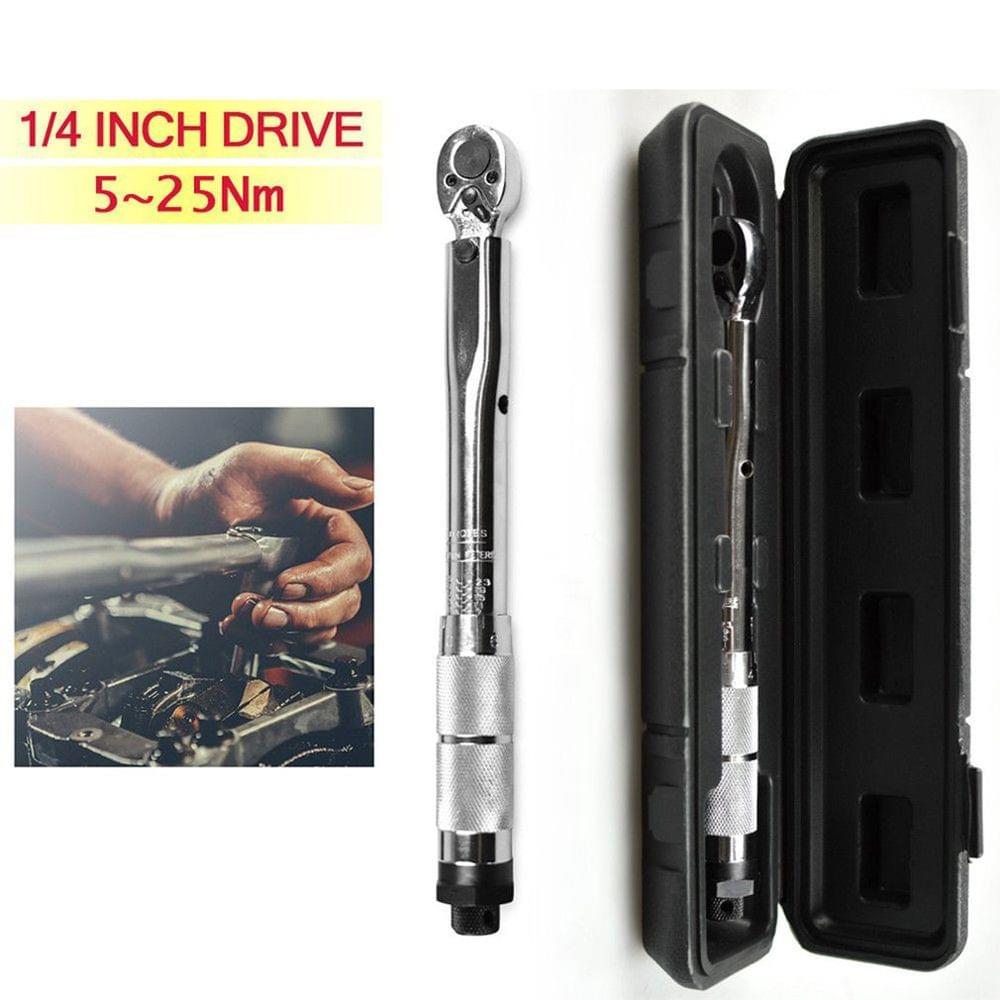 1/4 Inch DR 5-25Nm Adjustable Torque Wrench Bike Fixing Tool