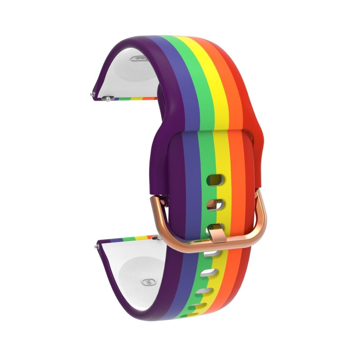 20mm Universal Rainbow Silicone Replacement Strap Watchband