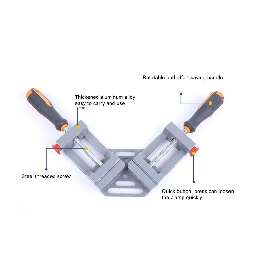 Aluminium Handle 90 Degree Right Angle Clamp Photo Corner - Double handle