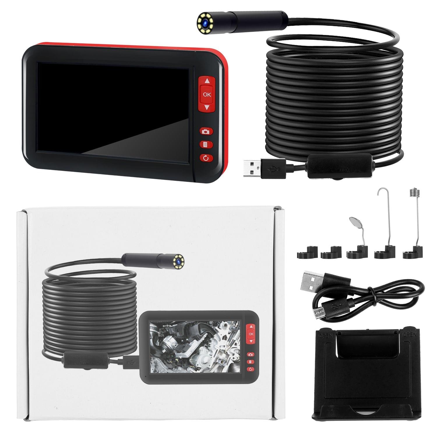 F200 4.3 Inch High-definition 1080P Display Screen Endoscope - Soft Wire 10 Meters