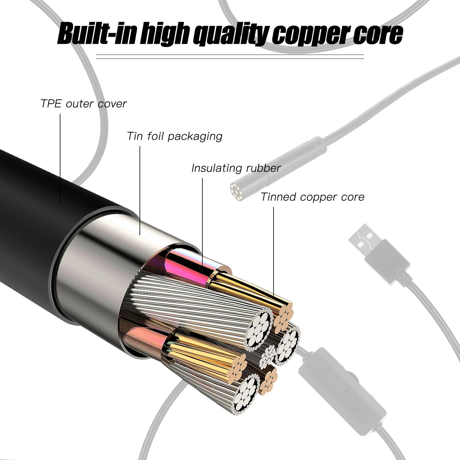 F200 4.3 Inch High-definition 1080P Display Screen Endoscope - Soft Wire 10 Meters