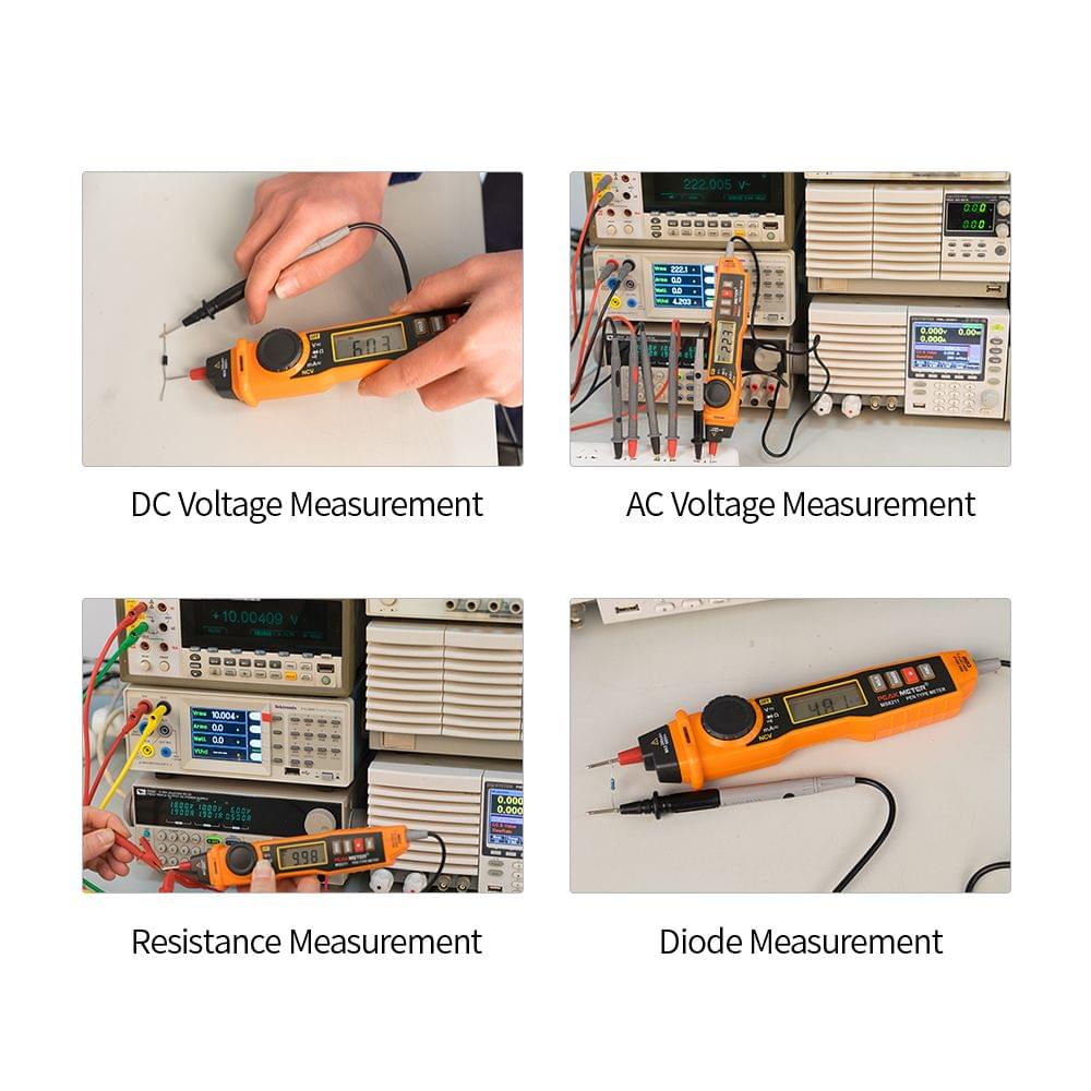 PEAKMETER Handheld Multimeter Backlight LCD Display Pen Type