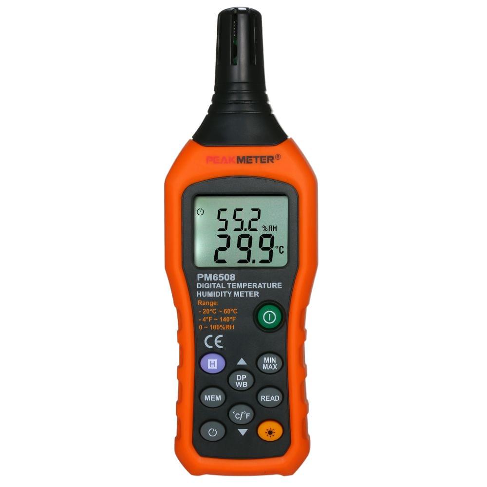 PEAKMETER Digital Temperature and Humidity Meter LCD