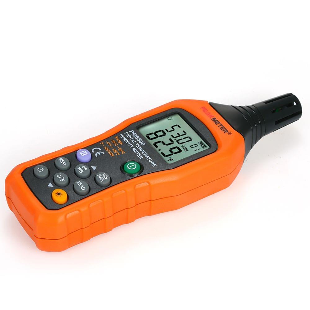 PEAKMETER Digital Temperature and Humidity Meter LCD