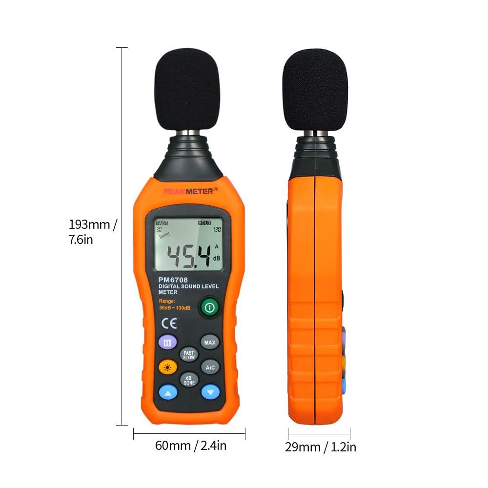 PEAKMETER High Accuracy LCD Digital Noisemeter Sound Level