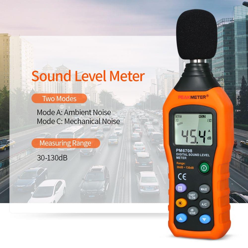 PEAKMETER High Accuracy LCD Digital Noisemeter Sound Level