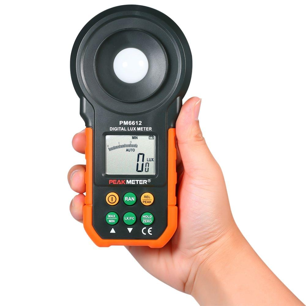 PEAKMETER High Accuracy Digital Lux Meter LCD Display - Without Measuring LED Function