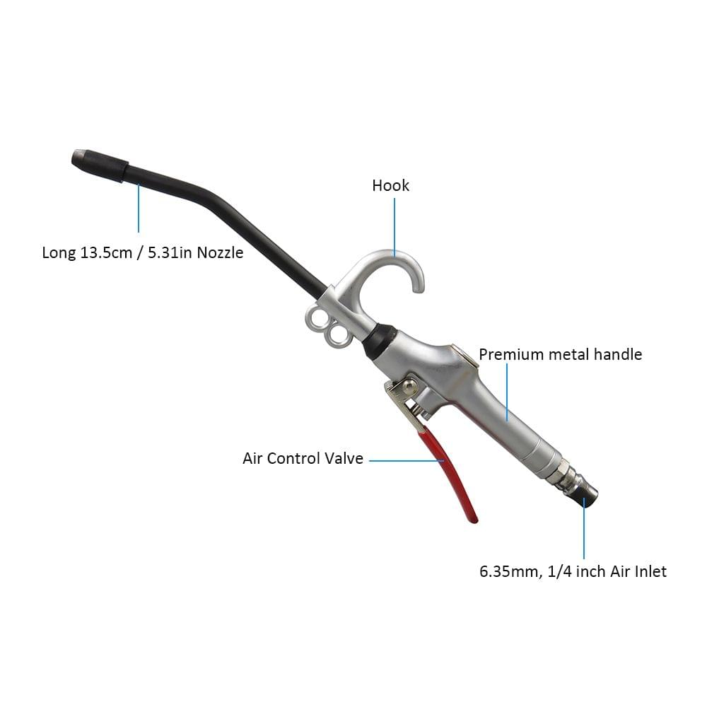 KP-123 Air Blow Gun 1/4in Nozzle Dust Blow Alloy Extended