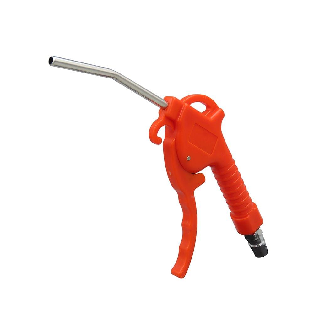 Air Blow Gun Red Plastic Handle Angled Bent Nozzle Air (Red)