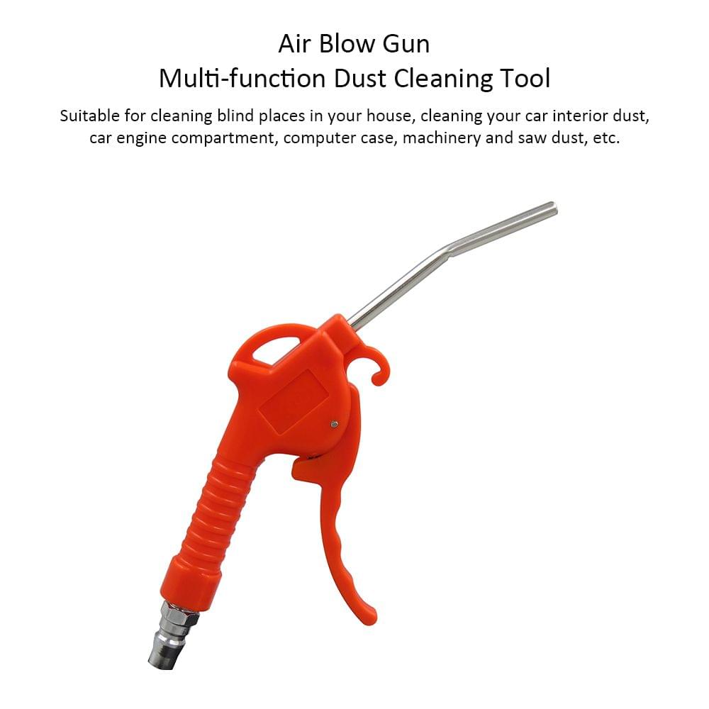 Air Blow Gun Red Plastic Handle Angled Bent Nozzle Air (Red)