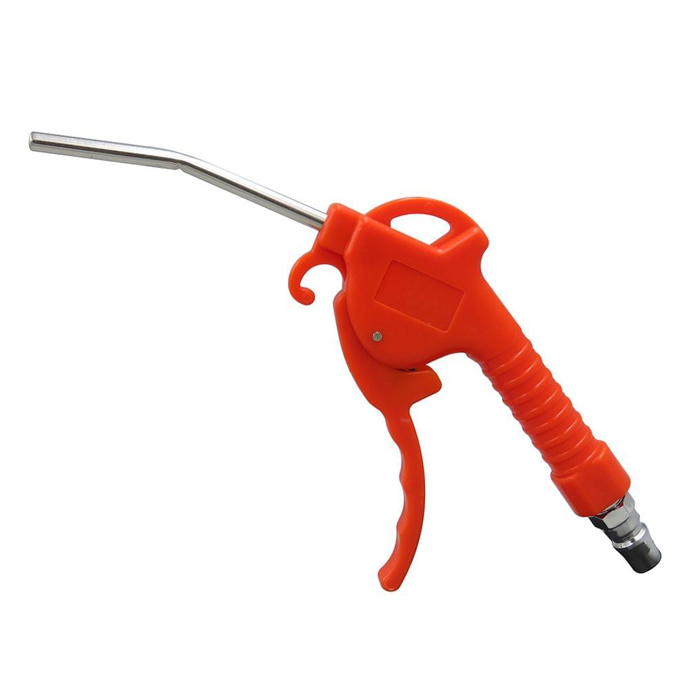 Air Blow Gun Red Plastic Handle Angled Bent Nozzle Air (Red)