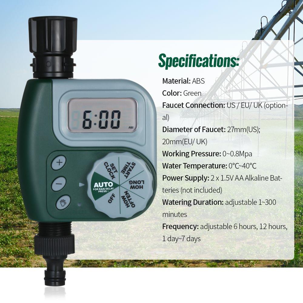 Outdoor Garden Irrigation Controller Automatic Water Timer - US Faucet Connection