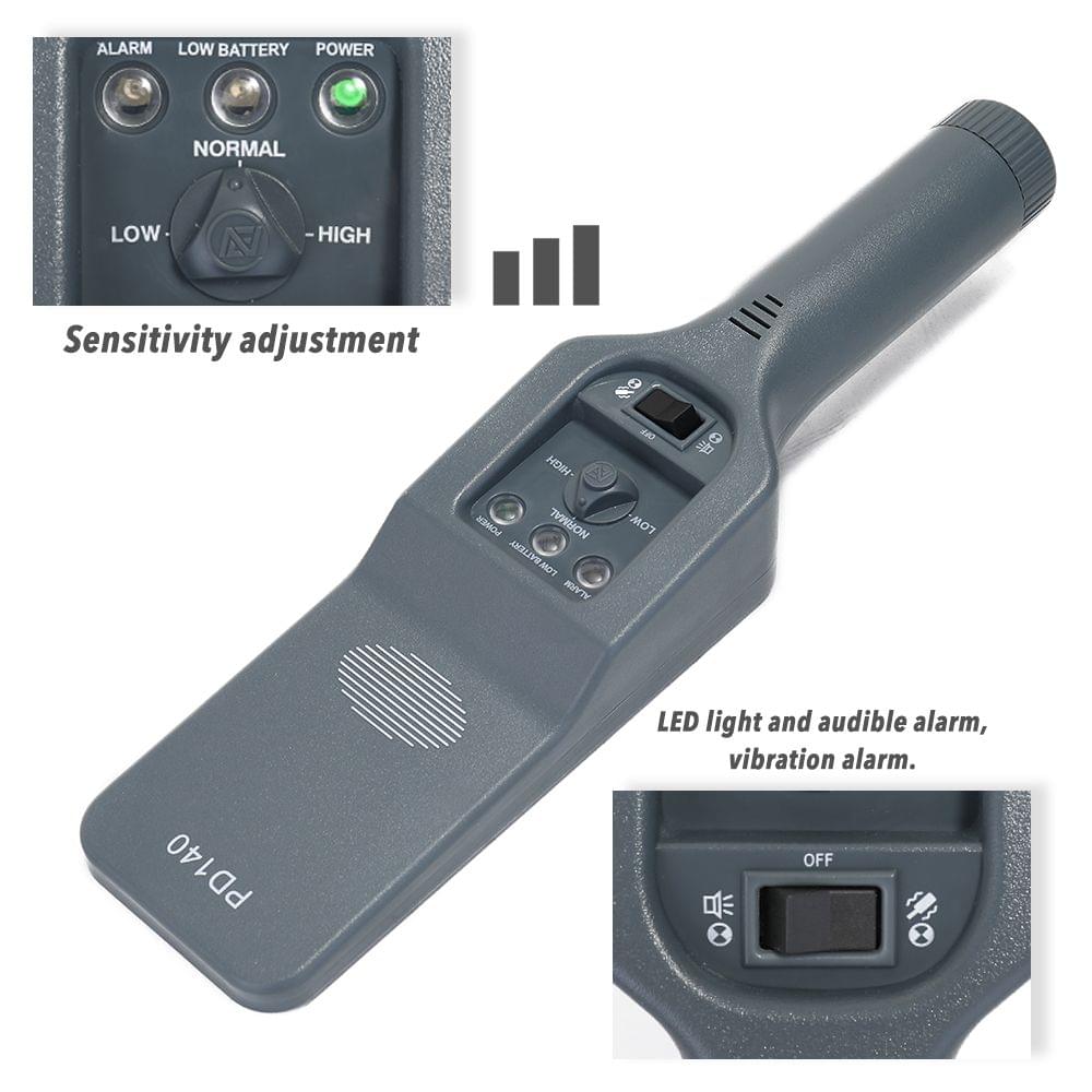 PD140 High Sensitivity Handheld Metal Detector Station Metro