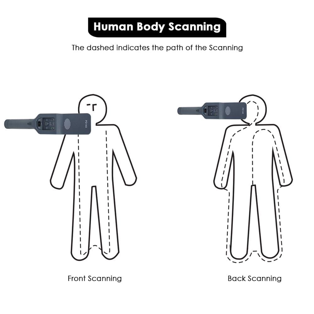 PD140 High Sensitivity Handheld Metal Detector Station Metro