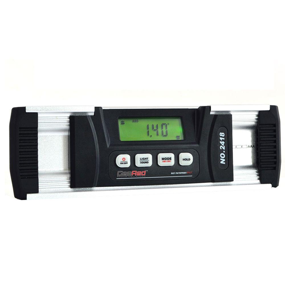 GemRed IP67 Digital Protractor Level Torpedo Level 360? LED