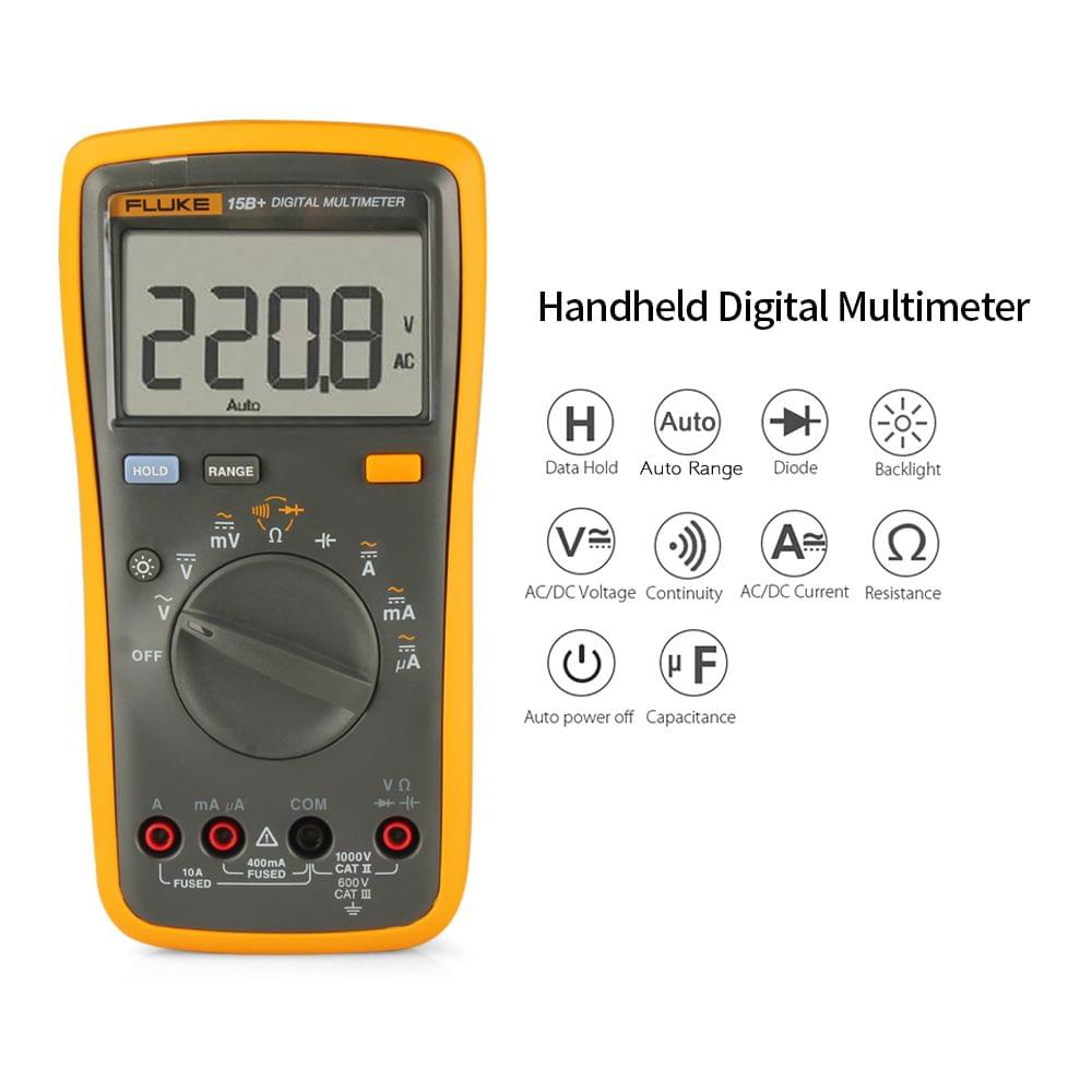 FLUKE F15B+ 4000 Counts Multimeter Portable Digital