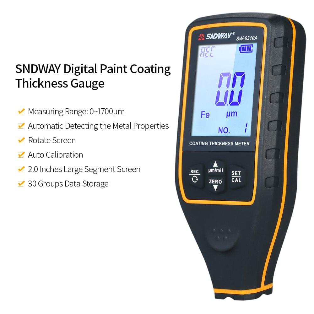 SNDWAY Digital Paint Coating Thickness Gauge Handheld