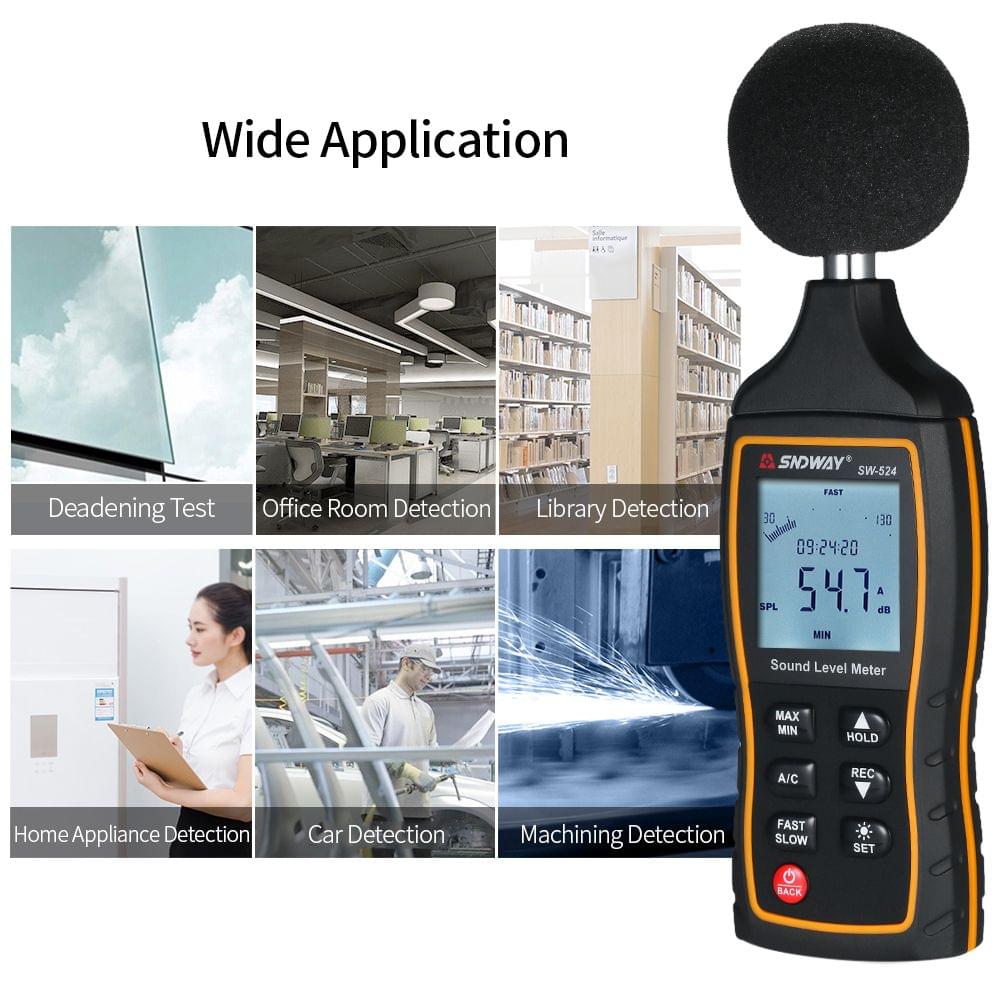 SNDWAY LCD Digital Sound Level Meter Digital Noisemeter