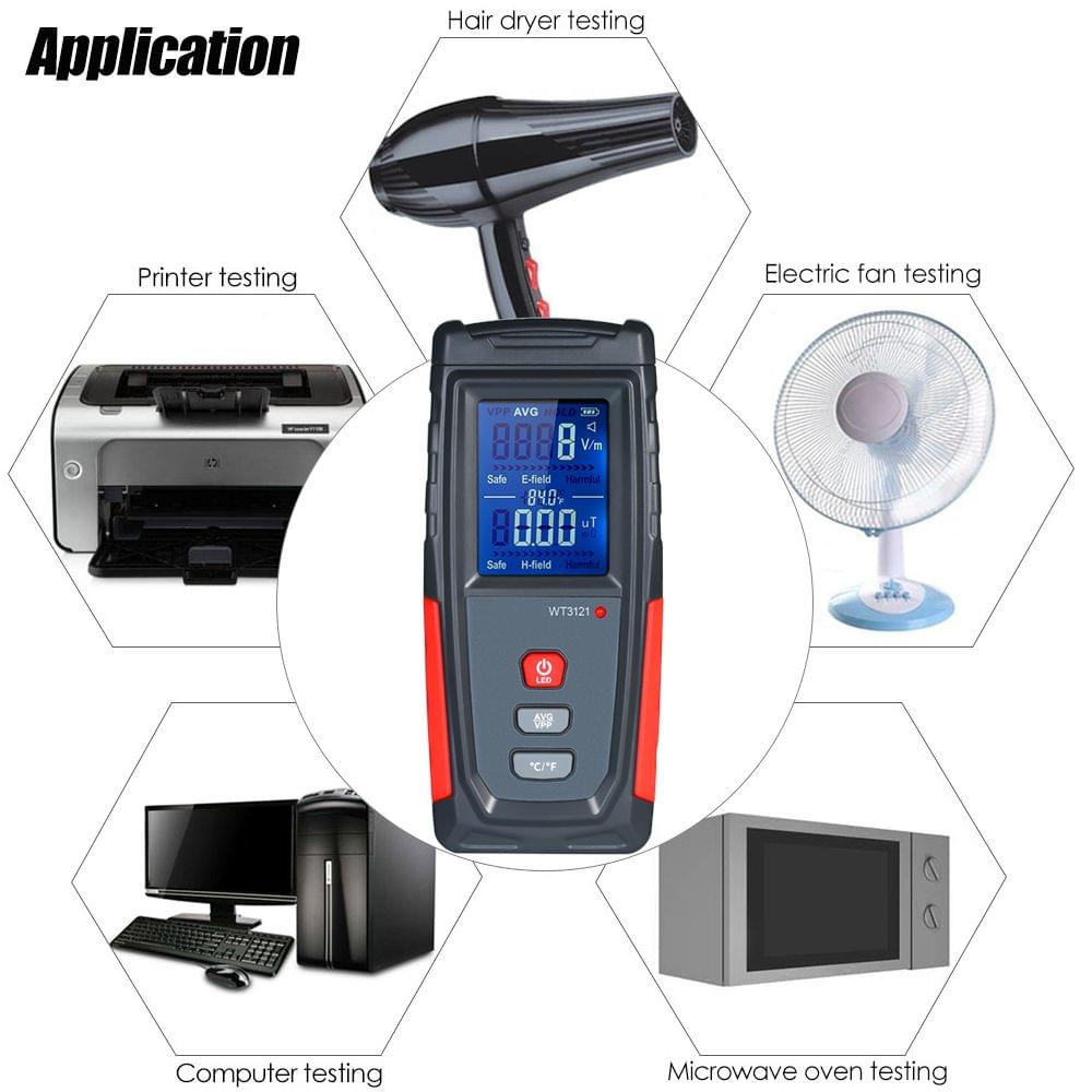 High Precision Handheld Mini Digital LCD EMF Tester