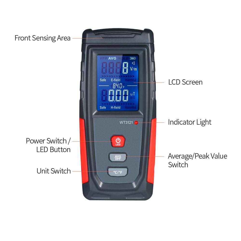 High Precision Handheld Mini Digital LCD EMF Tester