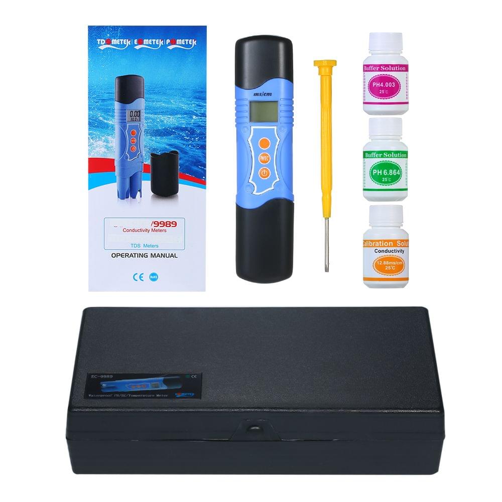 Waterproof pH/EC/Temperature 3 in 1 Water Quality Tester