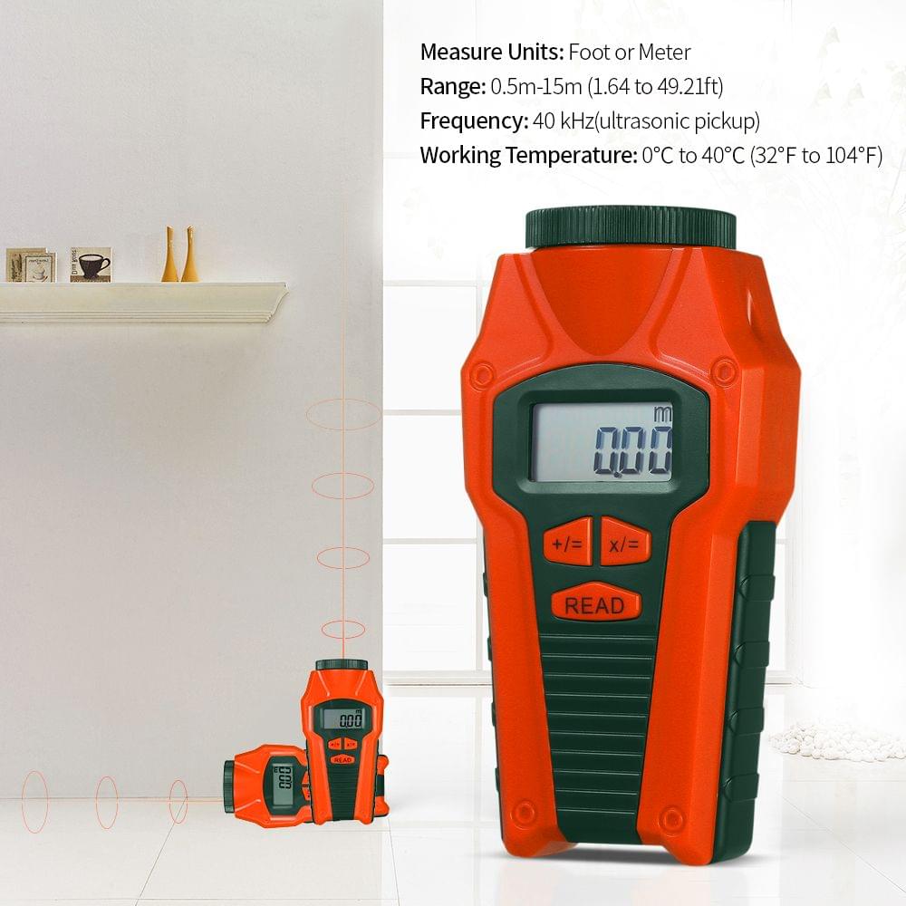 Portable Compact Ultrasonic Range Finder Distance Measurer