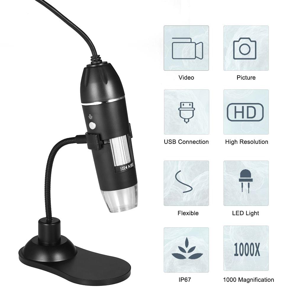 Digital Zoom Microscope USB Handheld & Desktop Magnifier