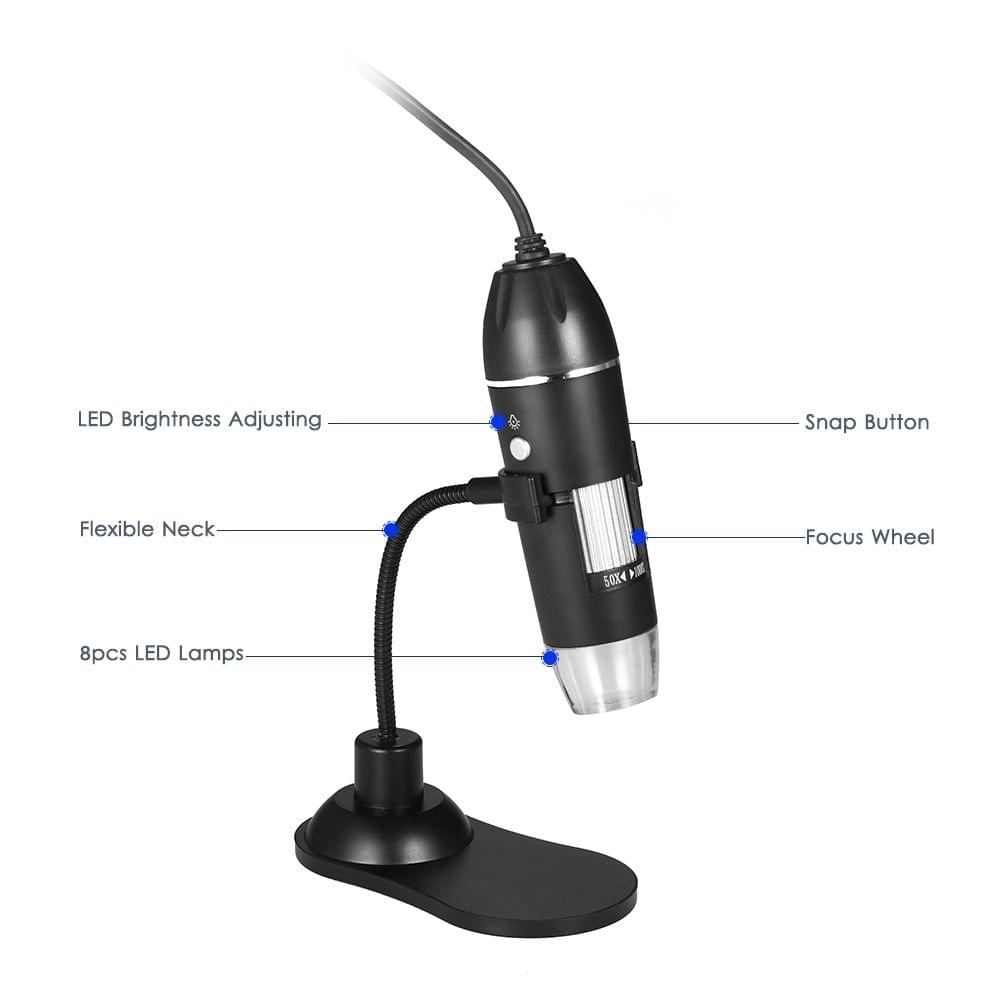 Digital Zoom Microscope USB Handheld & Desktop Magnifier