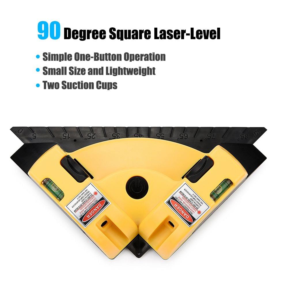 90 Degree Square Laser-Level Mini Horizontal & Vertical (Yellow)