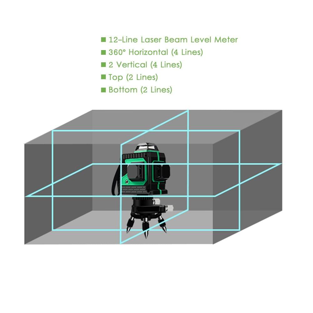 Green Laser Beam Level Meter Touch Control Laser Level - US Plug