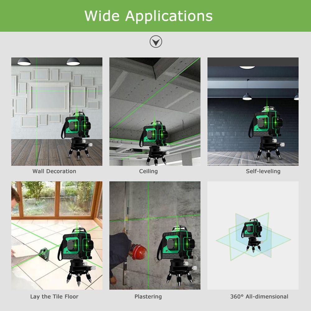 Green Laser Beam Level Meter Touch Control Laser Level - US Plug