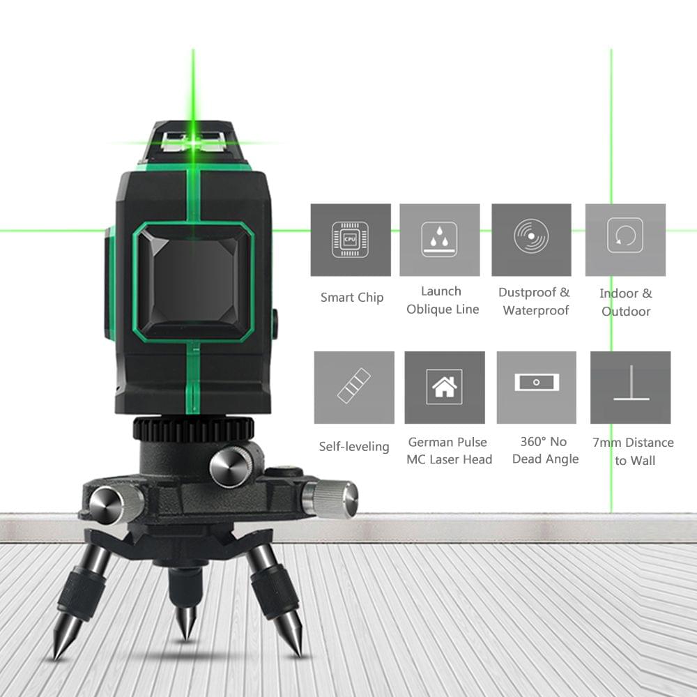 Green Laser Beam Level Meter Touch Control Laser Level - US Plug