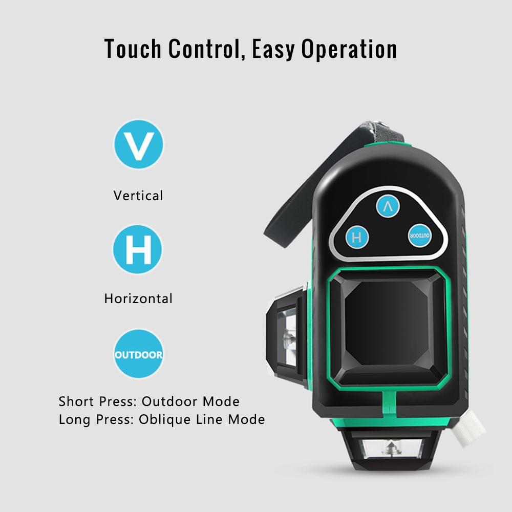 Green Laser Beam Level Meter Touch Control Laser Level - US Plug