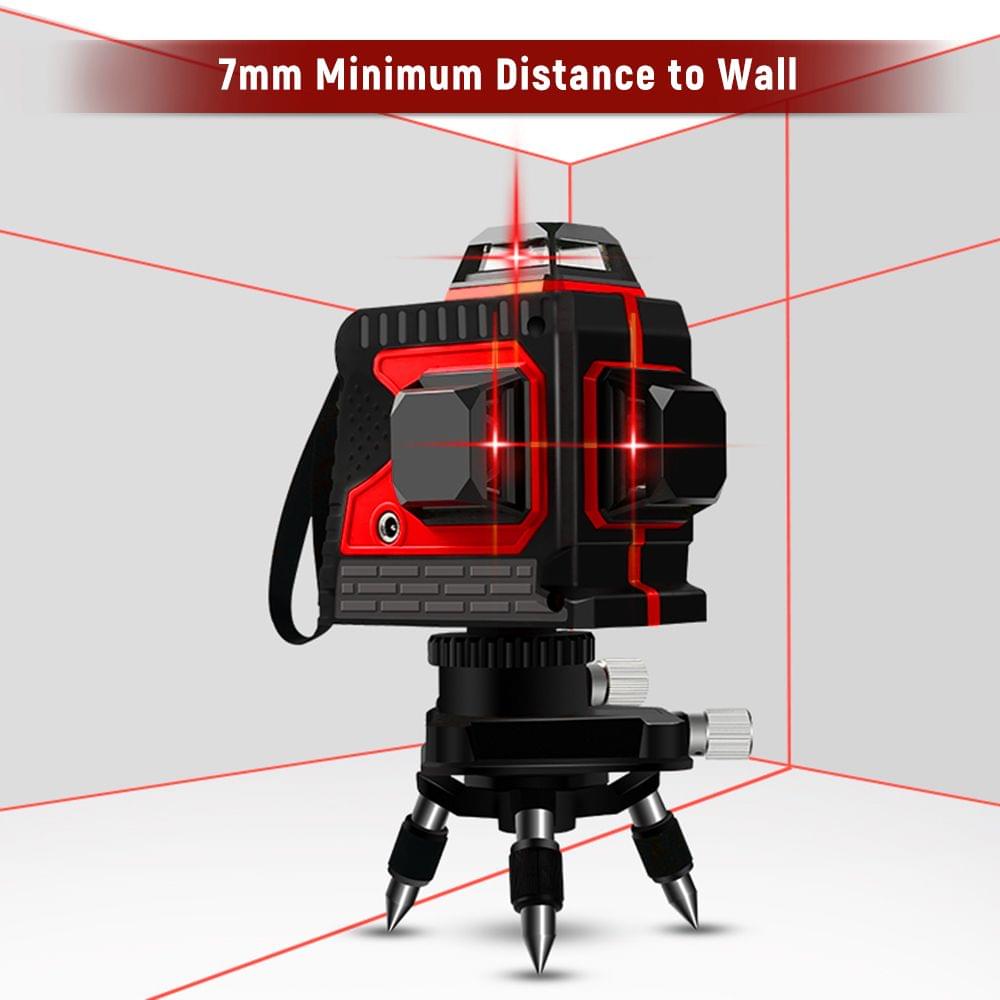 Red Laser Beam Level Meter Touch Control Laser Level - EU Plug