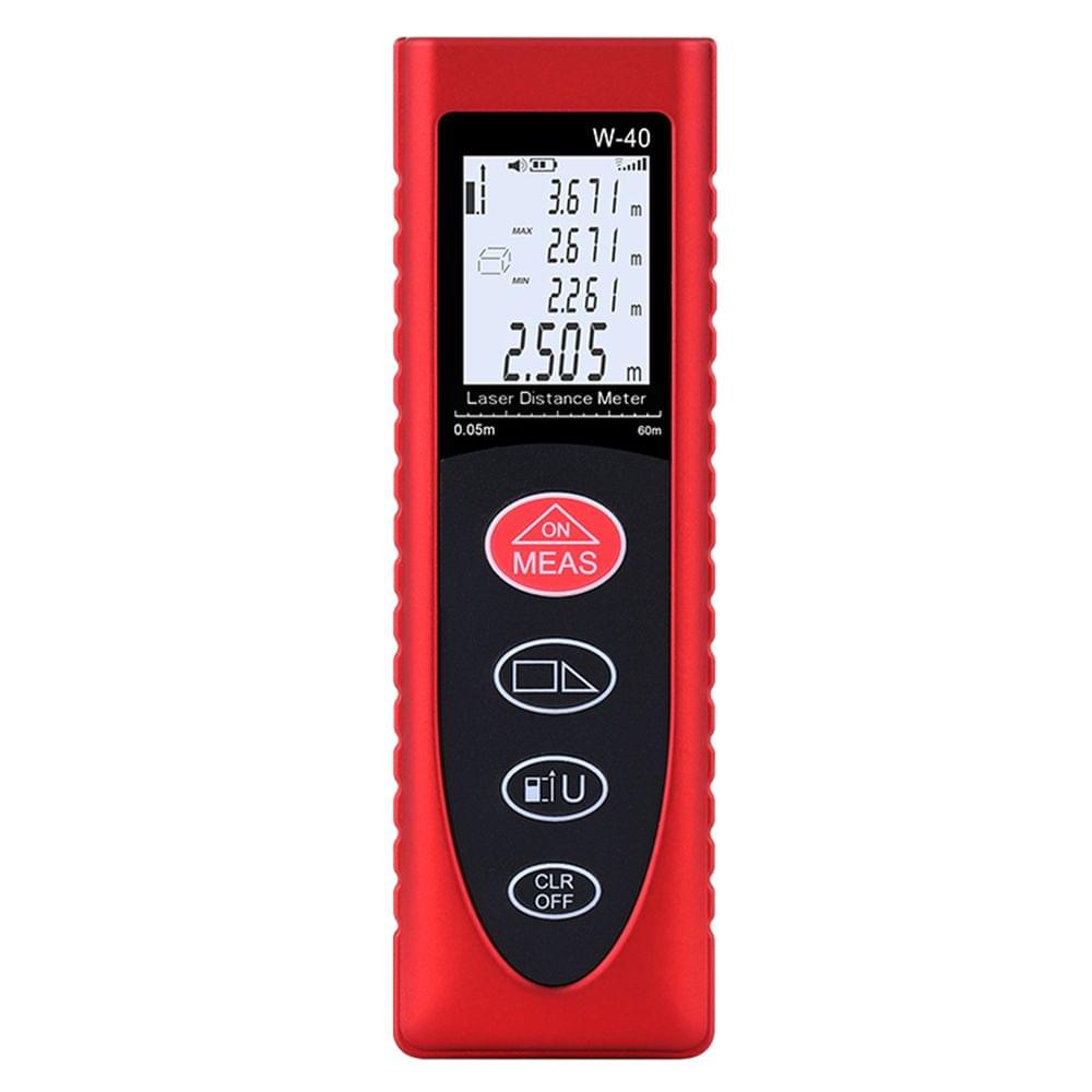 40m Red Smart Handheld Distance Meter Portable Multifunction - 40M