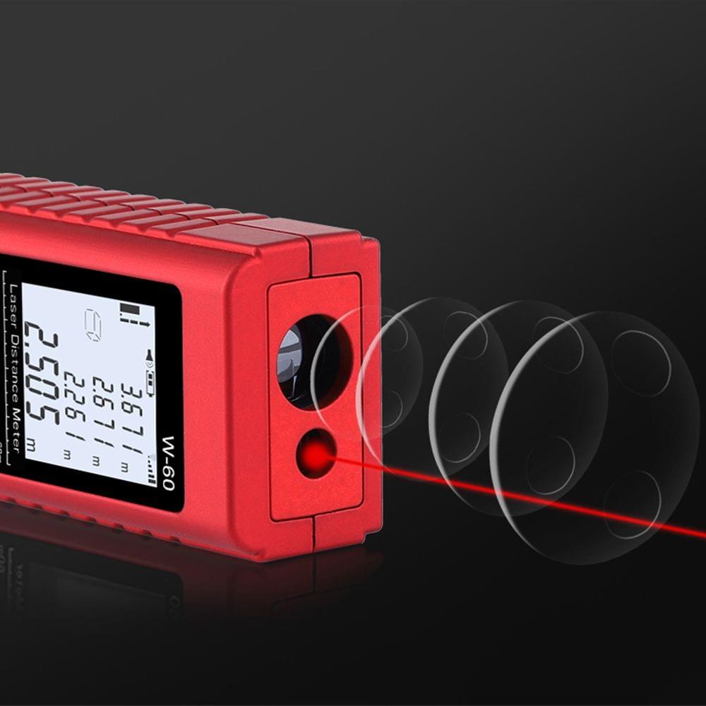 40m Red Smart Handheld Distance Meter Portable Multifunction - 40M