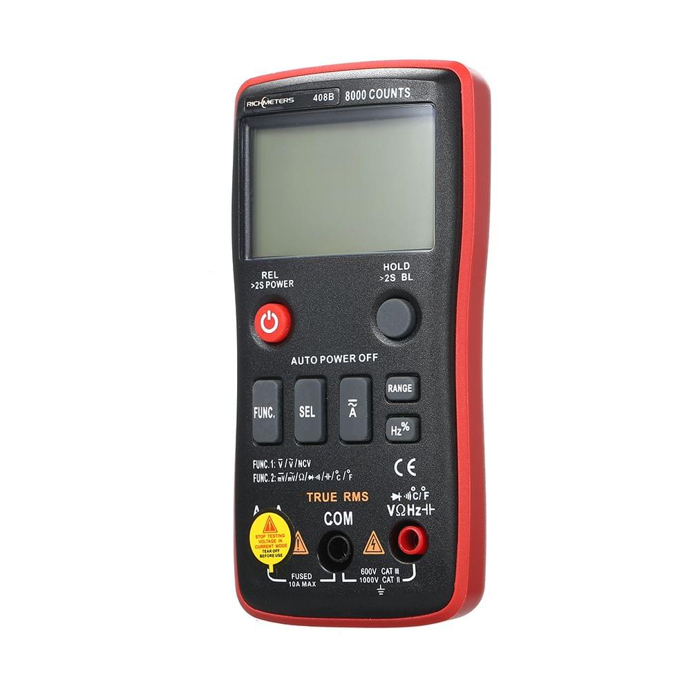 Richmeters RM408B True-RMS Digital Multimeter Button 8000 - RM408B