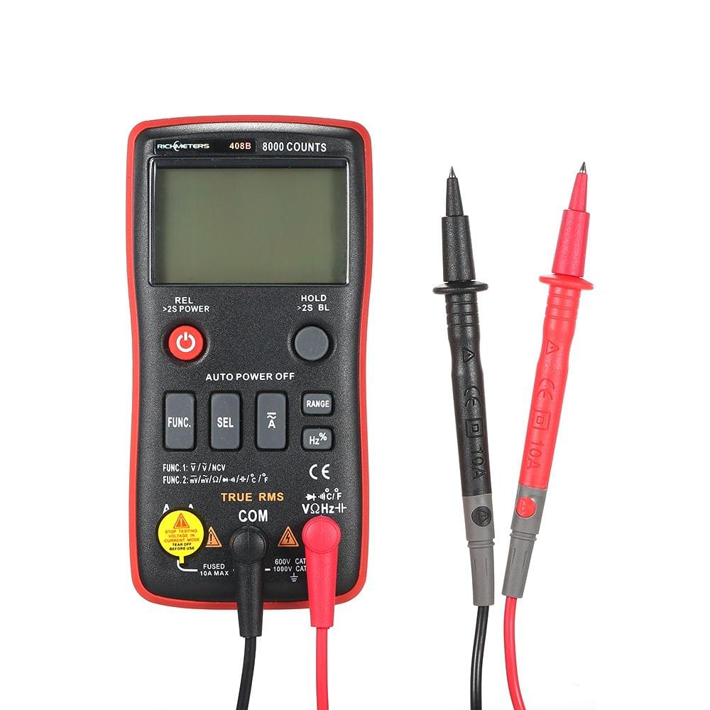 Richmeters RM408B True-RMS Digital Multimeter Button 8000 - RM408B