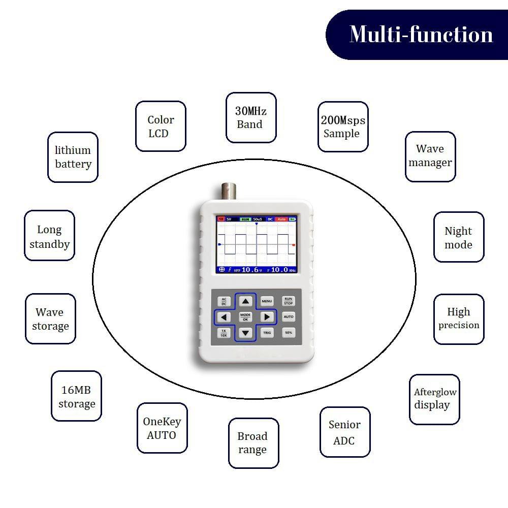 KKmoon 2031H Digital Oscilloscope Handheld Oscilloscope Mini