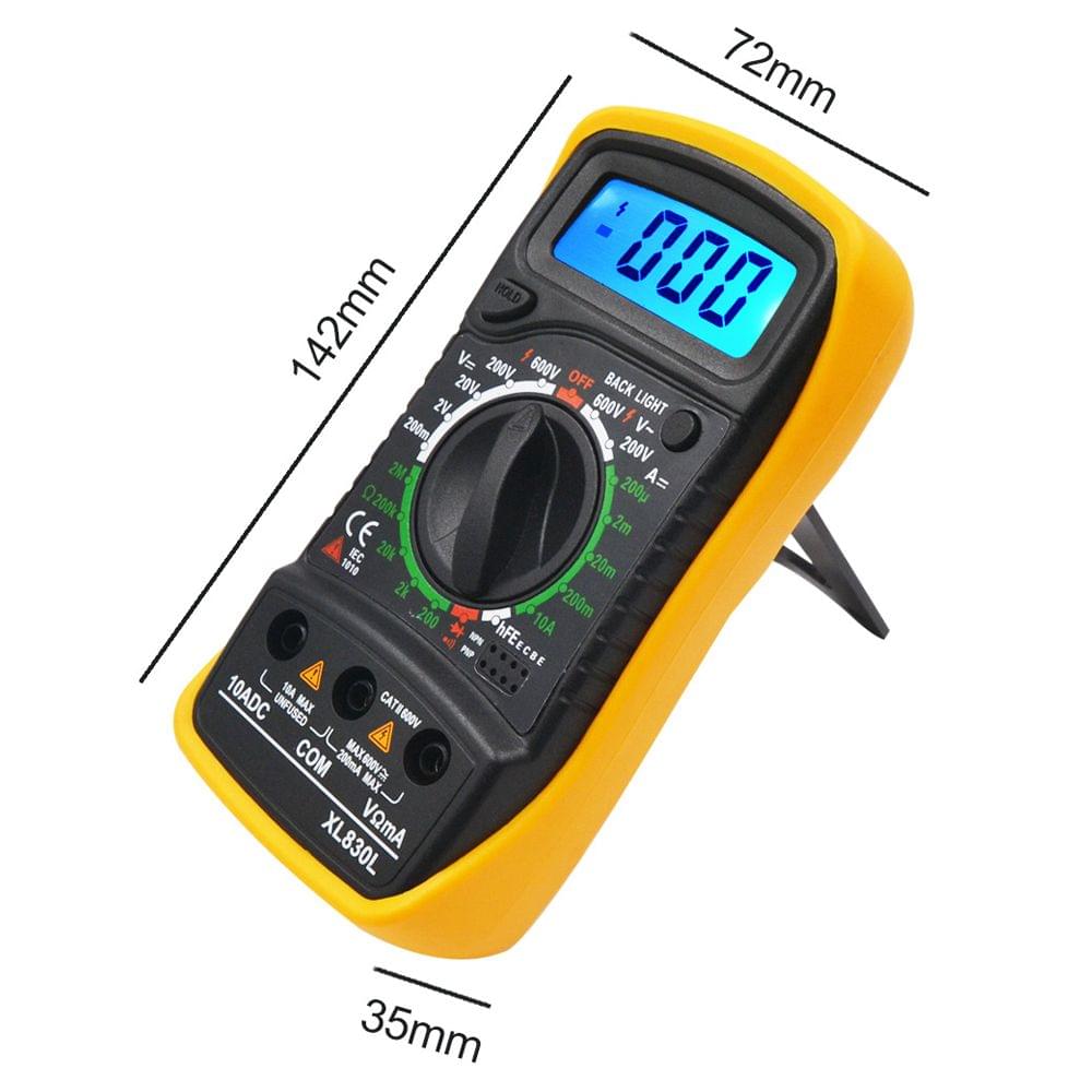 Portable Digital Multimeter Backlight AC/DC Ammeter