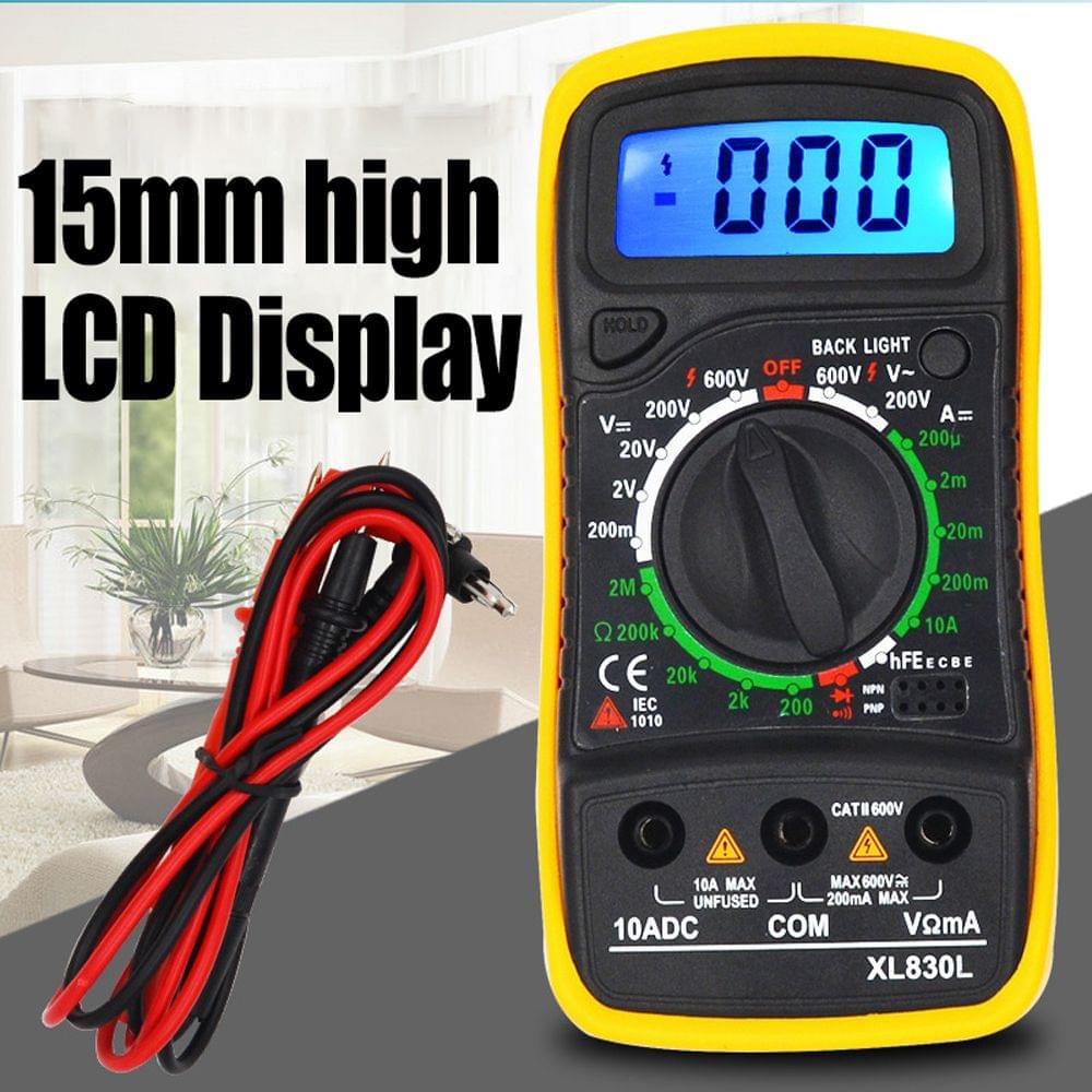 Portable Digital Multimeter Backlight AC/DC Ammeter